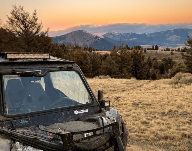 ATVs at sunset