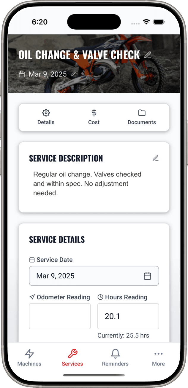LookOver reminder screen